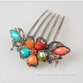 Fashion korean hair comb vintage royal grade five pin alloy crystal wholesale hair clasp deco accessory for women HF81459